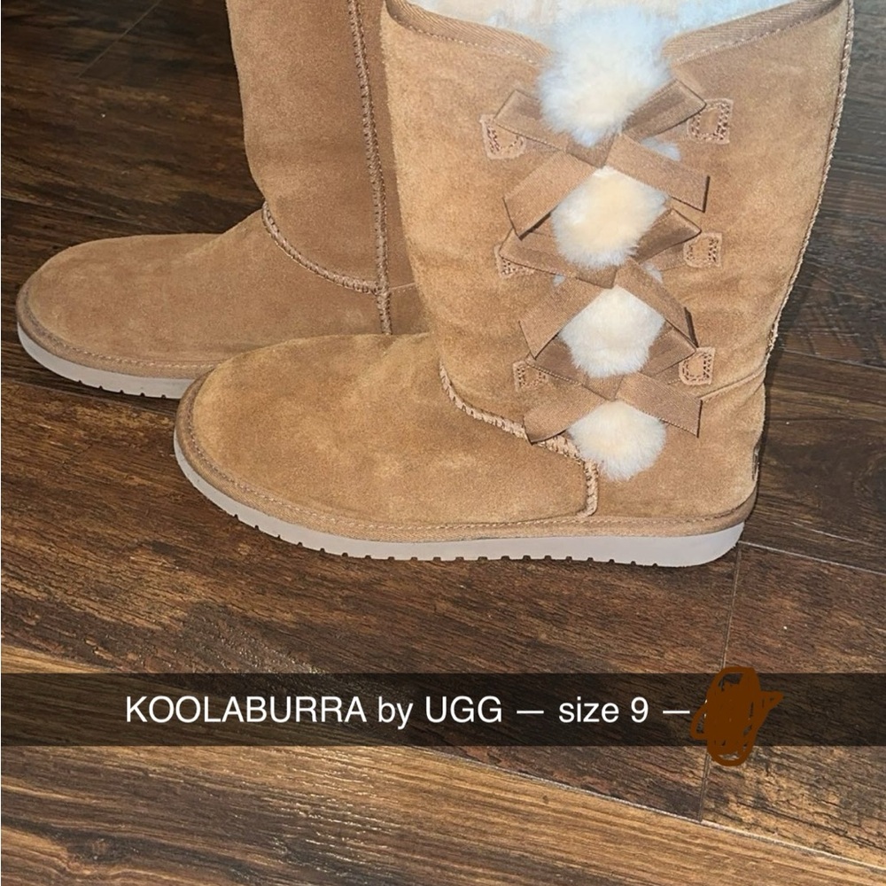 UGG Tan Winter Boots with Fur Accents